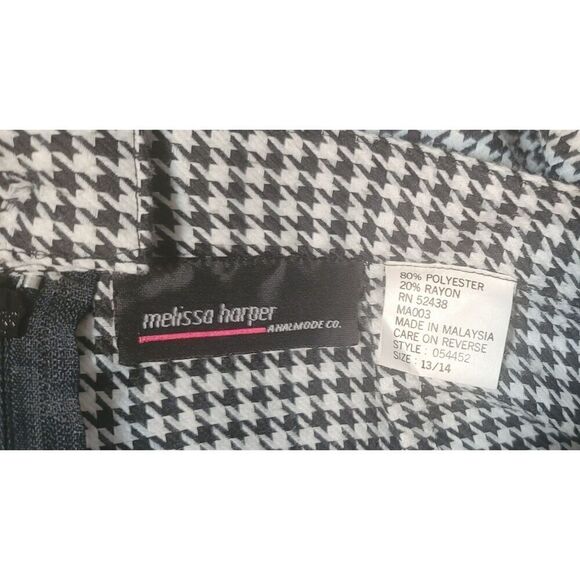 Houndstooth Pencil Skirt by M.H.M. Melissa Harper - 13/14 - Picture 6 of 7